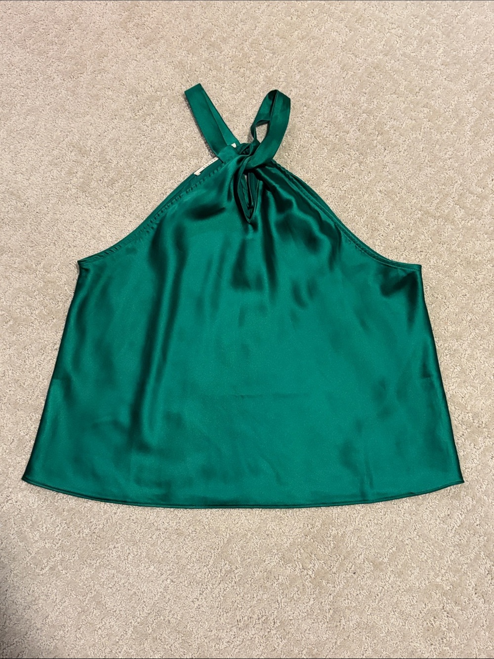 Ellison Emerald Green Satin Halter Camisole